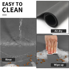 Pet Feeding Mat Absorbent Dog Cat Mat for Food and Water Easy to Clean Pet Placemats Quick Dry Dog Mat for Messy Drinkers